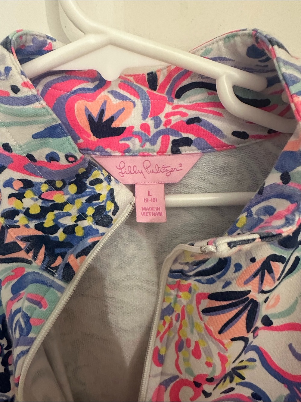 Lilly Pulitzer Multi-Color Floral Zip Jacket - Pink, Navy, Mint